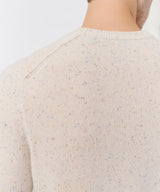 ATM Collection - Men - Chalk Multi Donegal Cashmere Exposed Seam Crew Neck Sweater