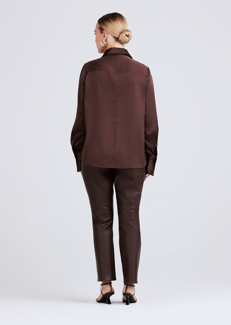 Derek Lam - Women - Chocolate Lorena Button Down Blouse