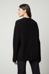 Velvet Tees- Women - Black Britt Oversized Cardigan