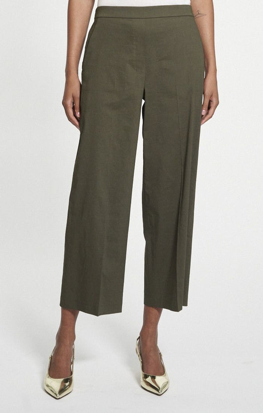 Theory - Women - Dark Olive Relax Stretch Pull On Pant