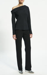 Theory - Women - Black Off Shoulder Top