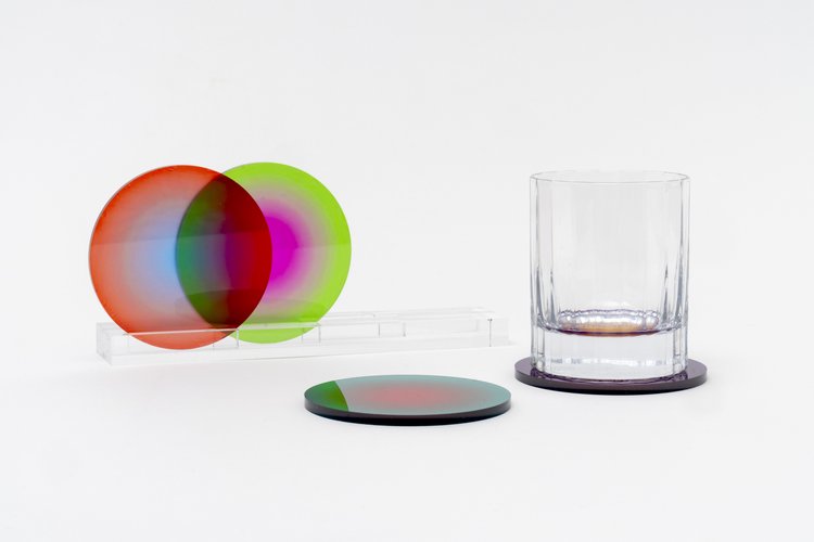 4AP Gradient  Lucite Coasters