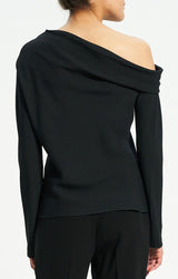 Theory - Women - Black Off Shoulder Top