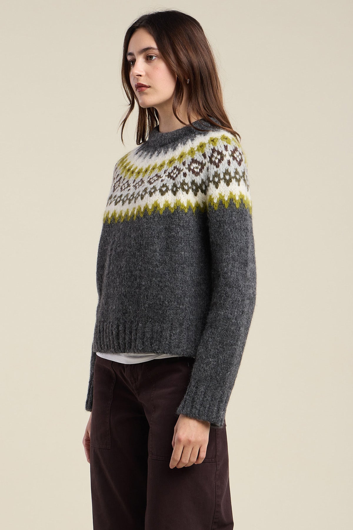 Velvet by Graham & Spencer - Women - Multi Edith Fairisle Alpaca Sweater