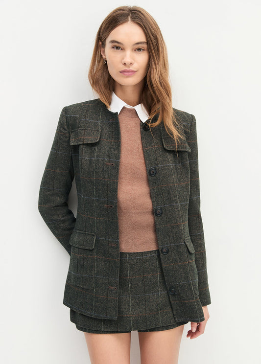 Favorite Daughter - Women - Mocha Plaid The Spencer Jacket