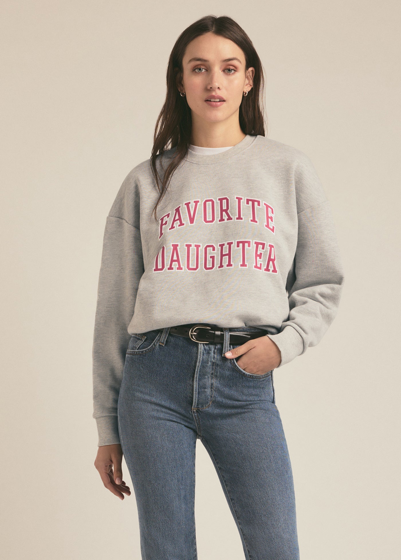 Favorite Daughter - Women - Heather Grey The Collegiate Sweatshirt