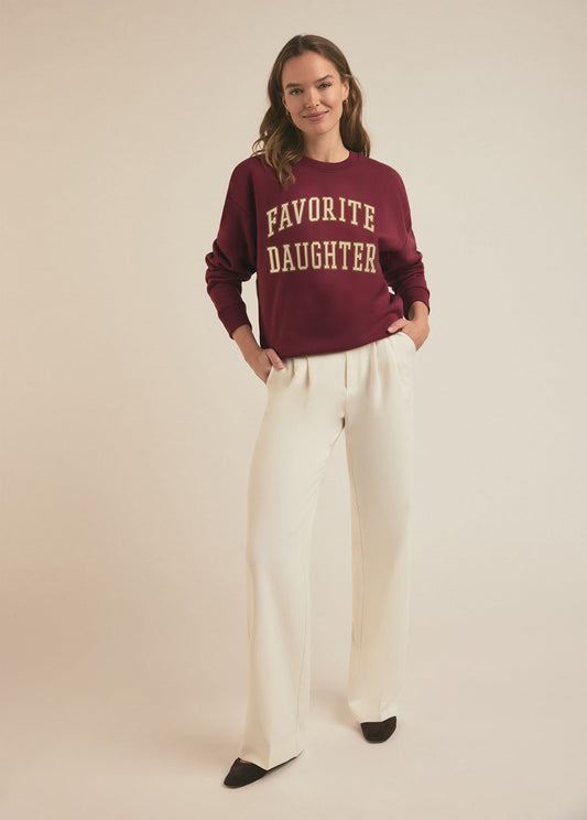 Favorite Daughter - Women - Sangria Nights The Collegiate Sweatshirt
