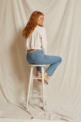 Perfect White Tee - Women - Mandy Fleece Cropped Crewneck Sweatshirt