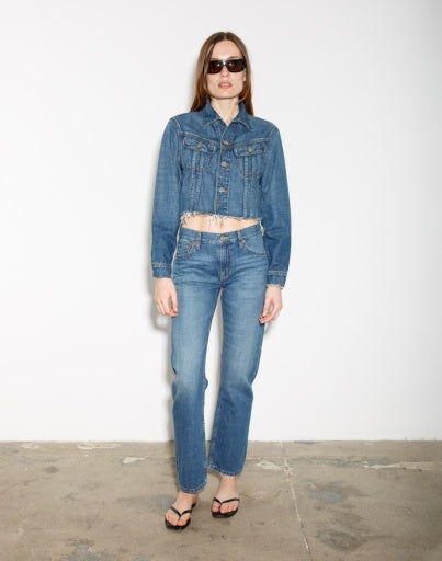 RE/DONE - Women - Mendocino Indigo Mid Rise Blonde Crop Jean