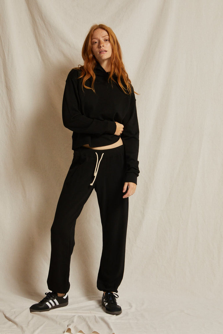 Perfect White Tee - Women - True Black Toni French Terry Jogger