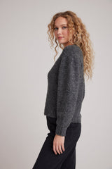 Bella Dahl - Women - Shadow Grey Long Sleeve Crew Sweater