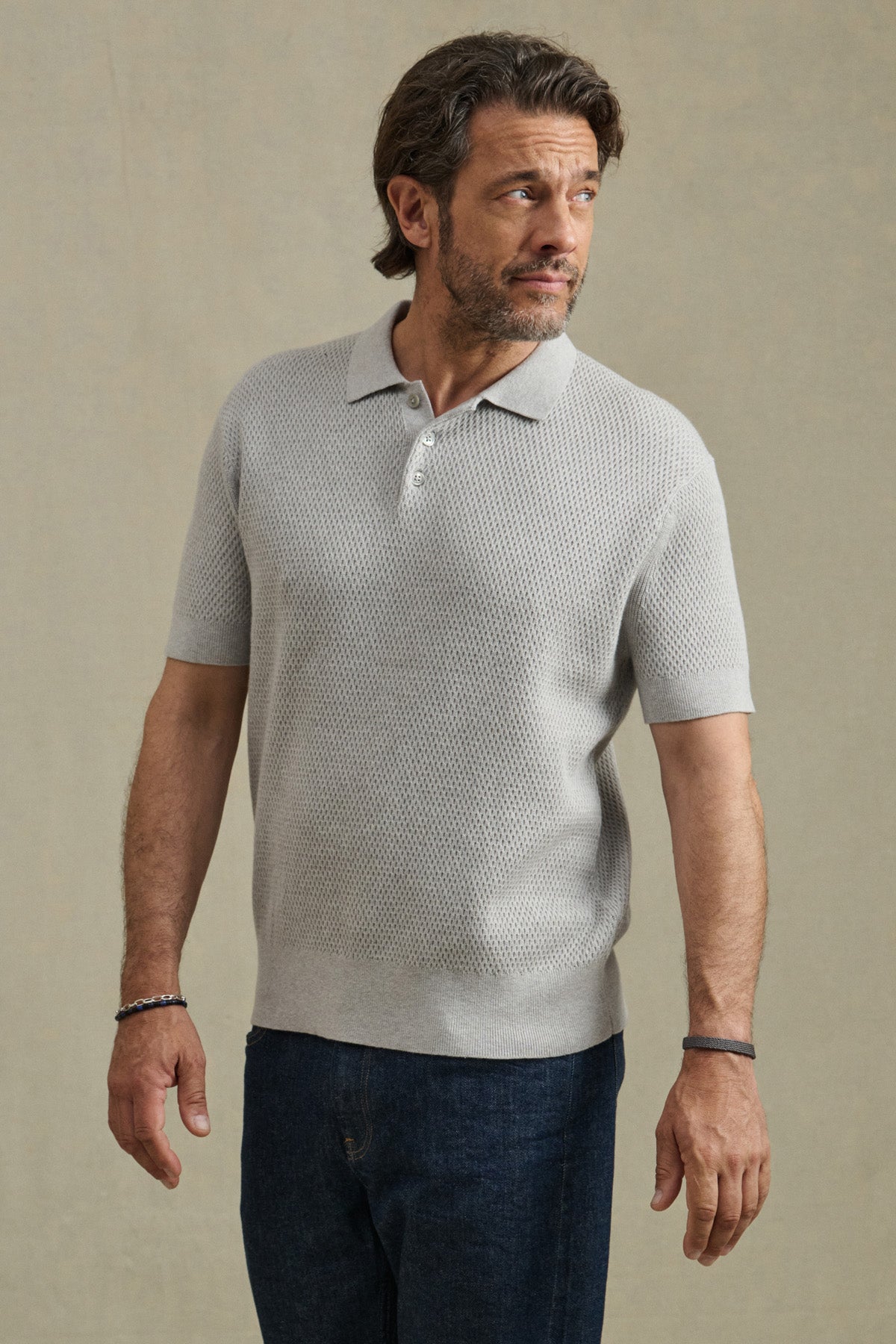 Velvet By Graham & Spencer - Men - Overcast Lowell Knit Polo
