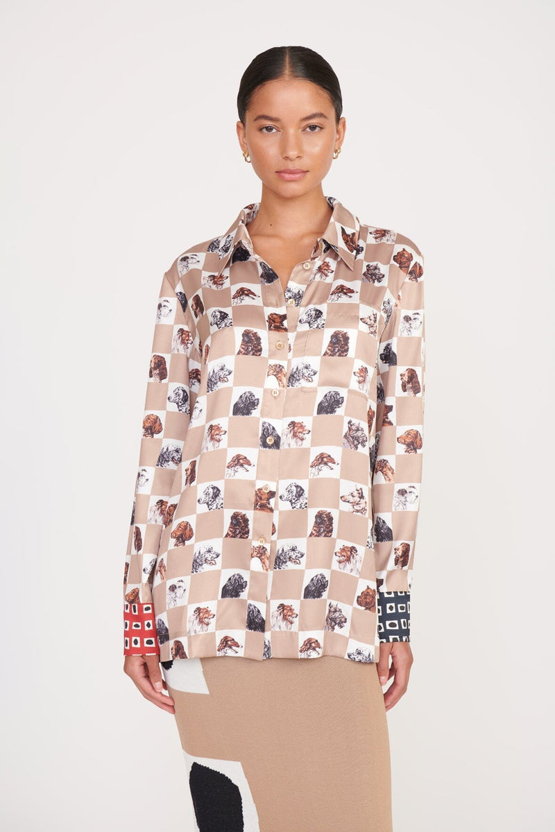 STAUD - Women - Camel Dog Check Martha Tunic
