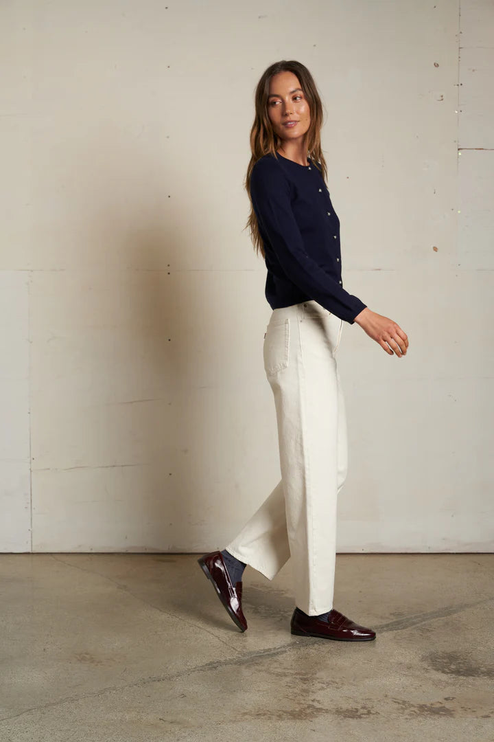 Perfect White Tee - Women -  Moira Cotton Cashmere Cardigan
