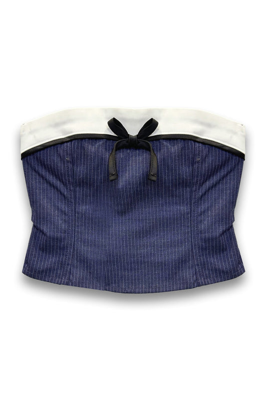 KatieJ NYC - Women - Navy Pinstripe Sienna Top