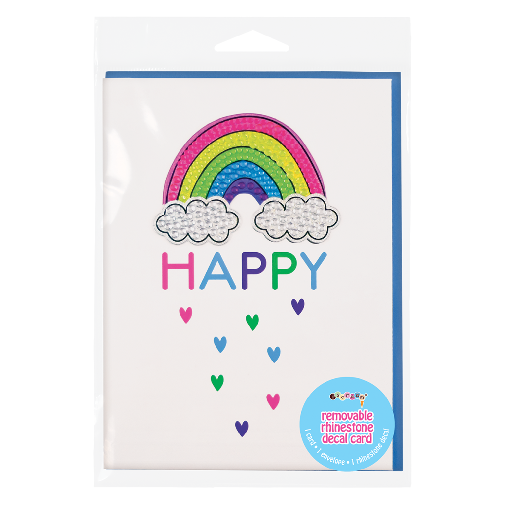 iScream - Rainbow Rhinestone Decal Greeting Card