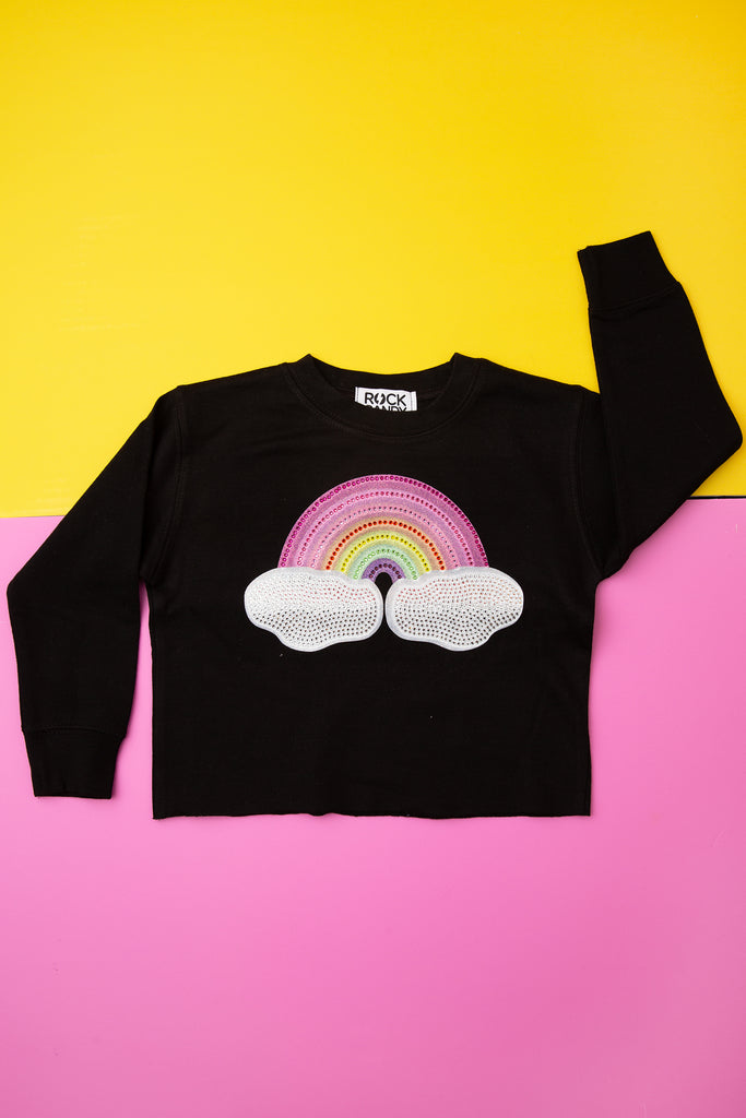 Rock Candy - Girls - Black Rainbow Sweatshirt