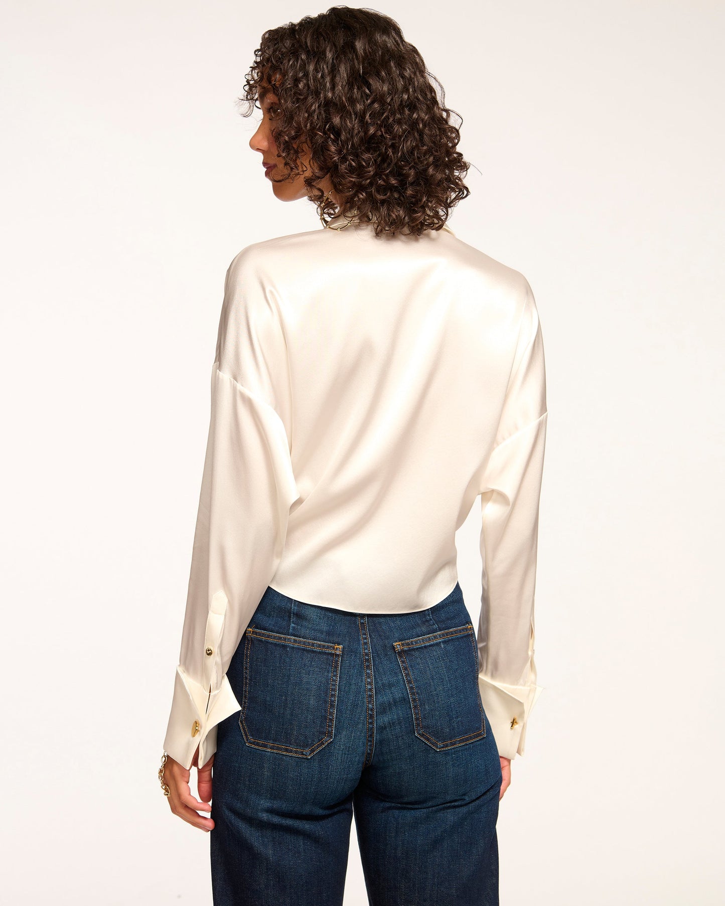 Ramy Brook - Women - Ivory Farrah Silk Tie-Front Blouse