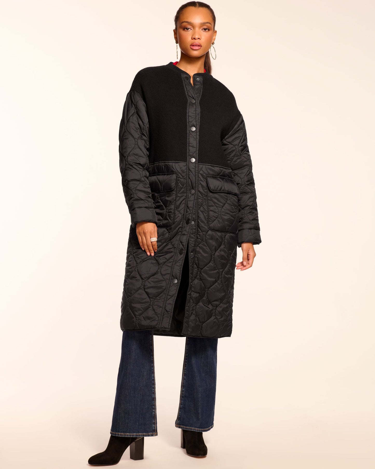 Ramy Brook - Women - Black Melanie Combo Puffer Coat