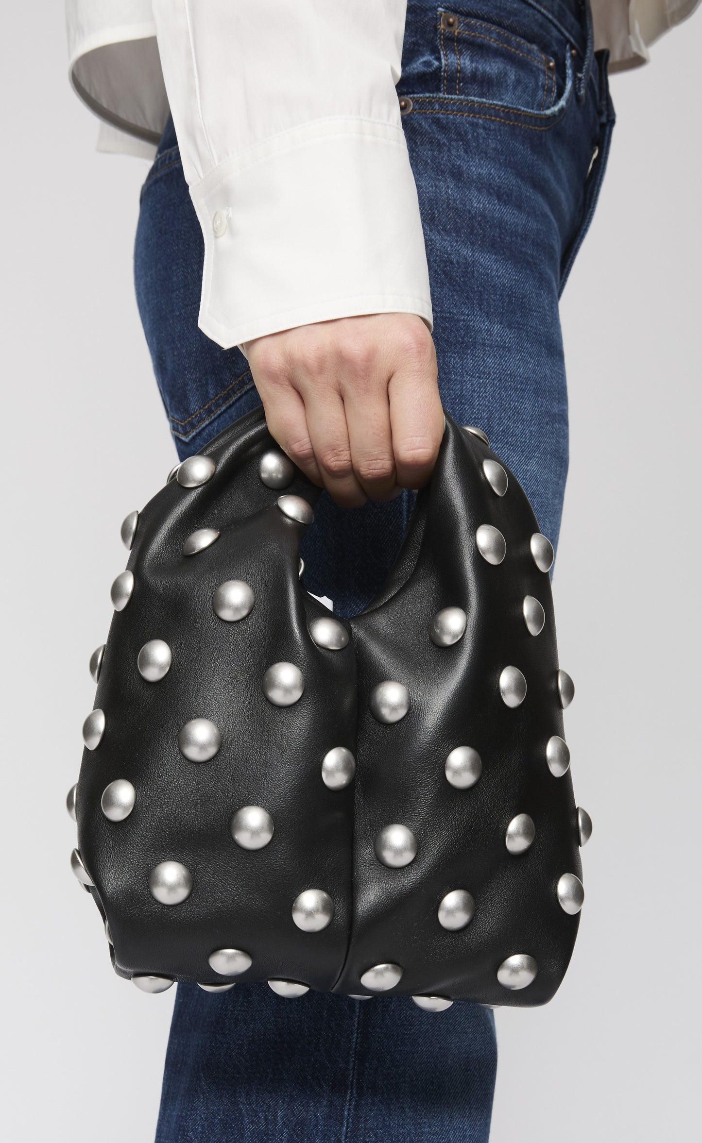 A.L.C. - Black Simone Studded Leather Bag