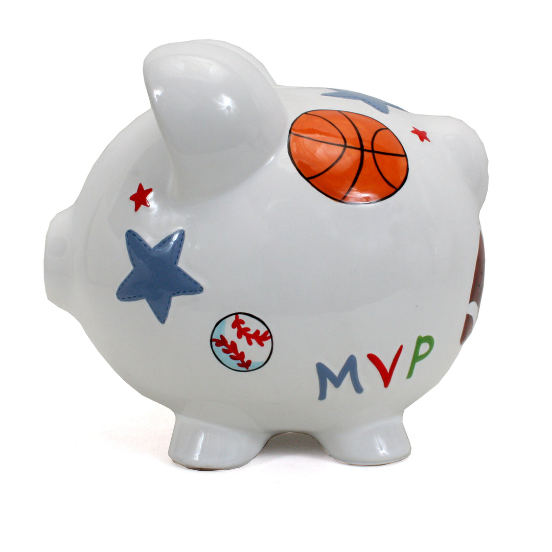 Guys N Gals - Sports Piggy Bank - With Name