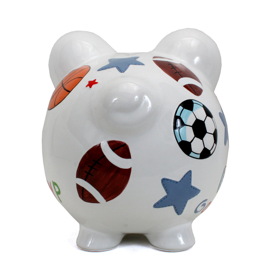 Guys N Gals - Sports Piggy Bank - With Name