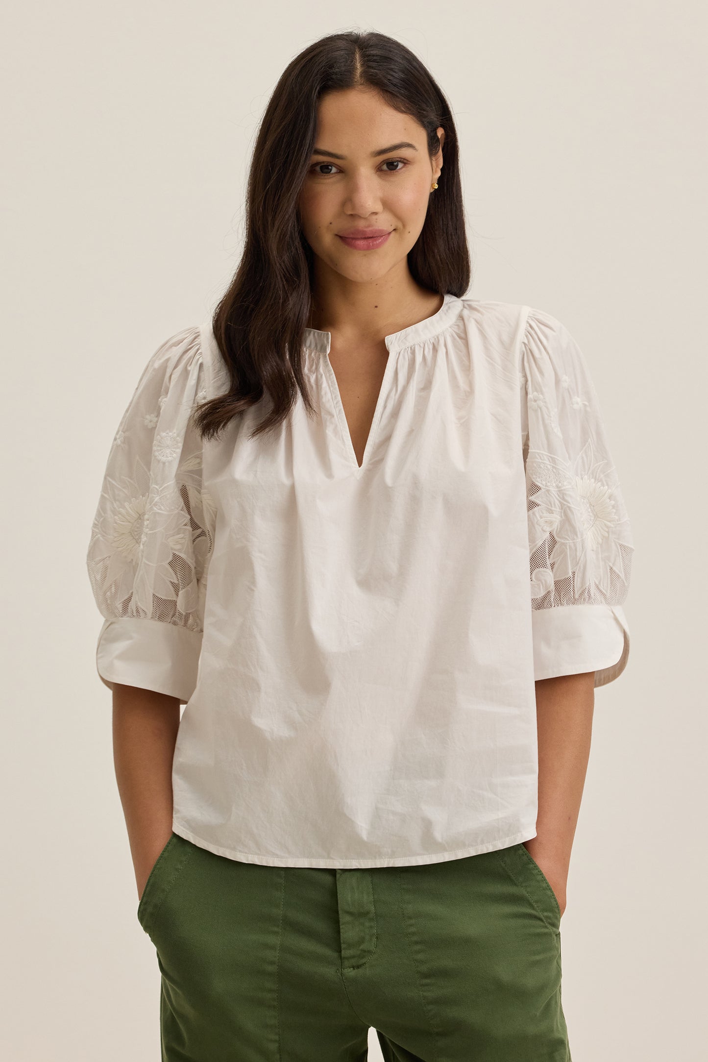 Velvet by Graham & Spencer - Women - Off White Laria Blouse