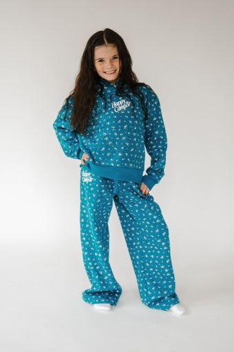 Happy Camp3R - Tween - Teal Peony Hoodie