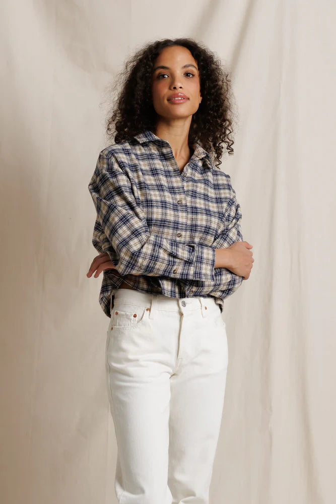 Perfect White Tee - Women - Sugar Plaid Tate Button-Down Shirt