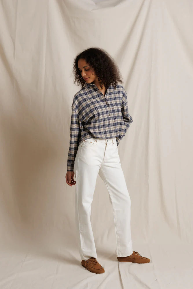 Perfect White Tee - Women - Sugar Plaid Tate Button-Down Shirt