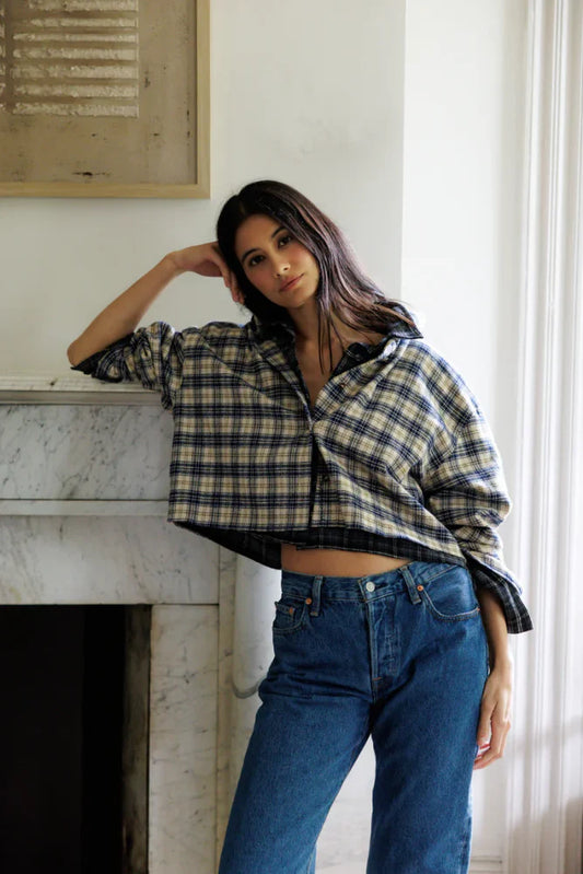 Perfect White Tee - Women - Sugar Plaid Tate Button-Down Shirt