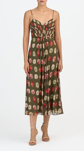 Cinq a' Sept - Women - Dark Olive Multi Floating Poppies Caline Dress