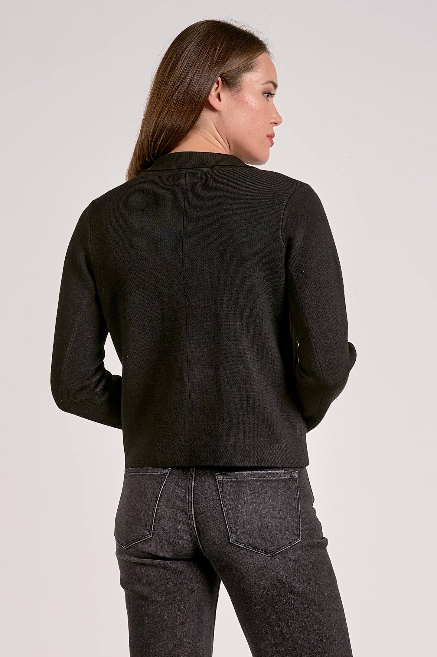 Elan - Women - Black Sweater Jacket