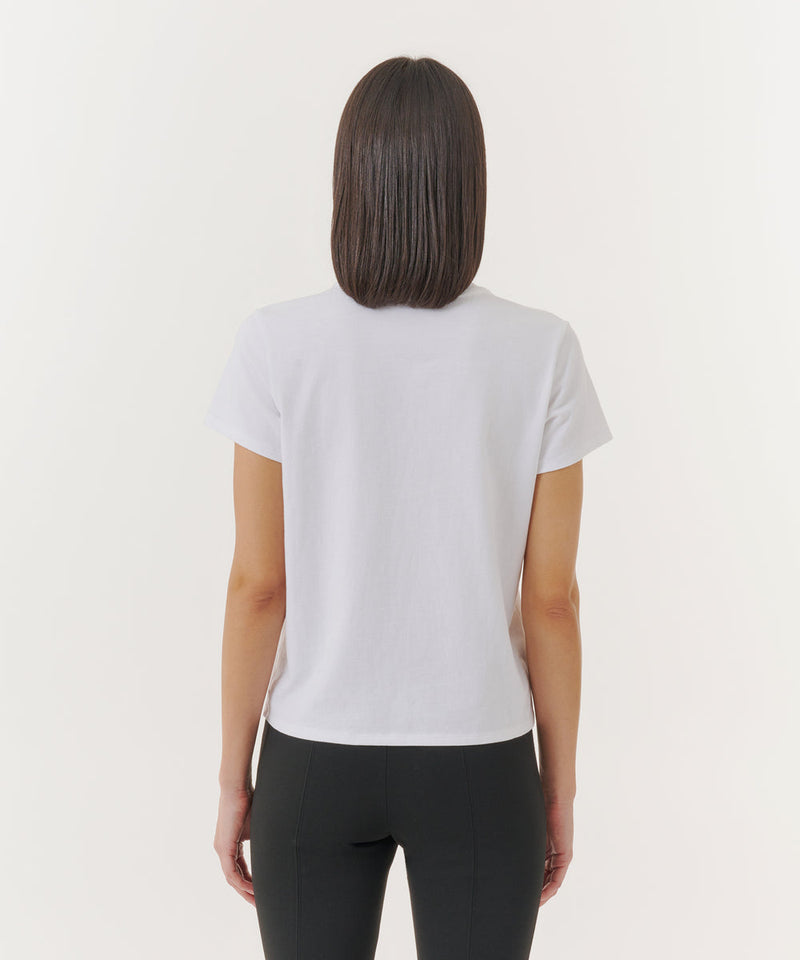 ATM Collection - Women - White Compact Jersey Short Sleeve Crew Neck Tee
