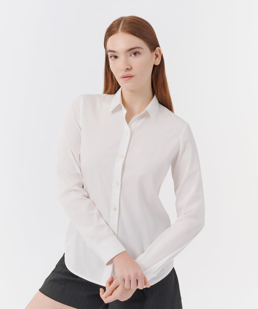 ATM Collection - Women - White Poplin Classic Slim Shirt