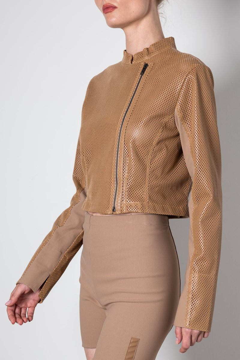 Elaine Kim - Women - Chai Vincent Vegan Perforated Leather Zip Jacket