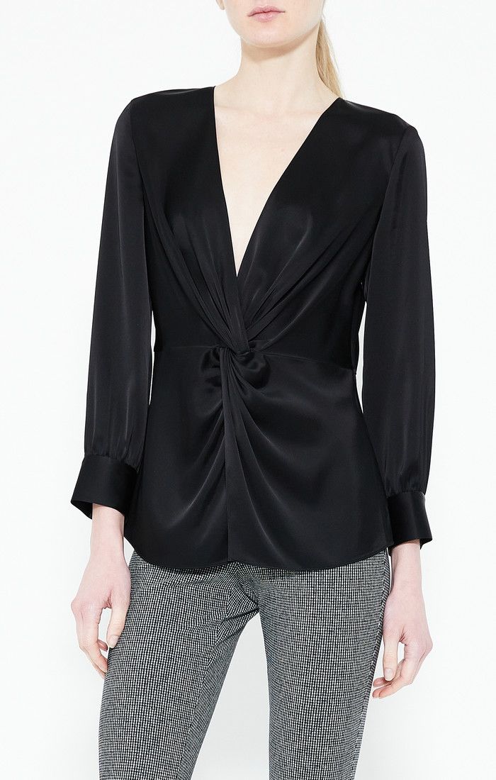 Guys N Gals Theory Satin Twist Blouse 