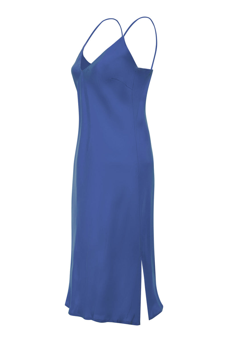 Gold Hawk - Women - Mediterranean Blue Vicky Bias Slip Dress