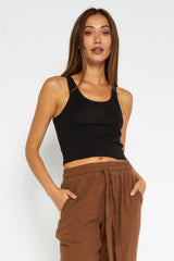 Ribbed Cropped Tank