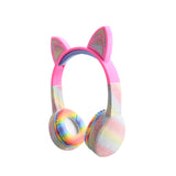 Guys N Gals Trend Tech Kiddy Ears Rainbow Bluetooth Headphones