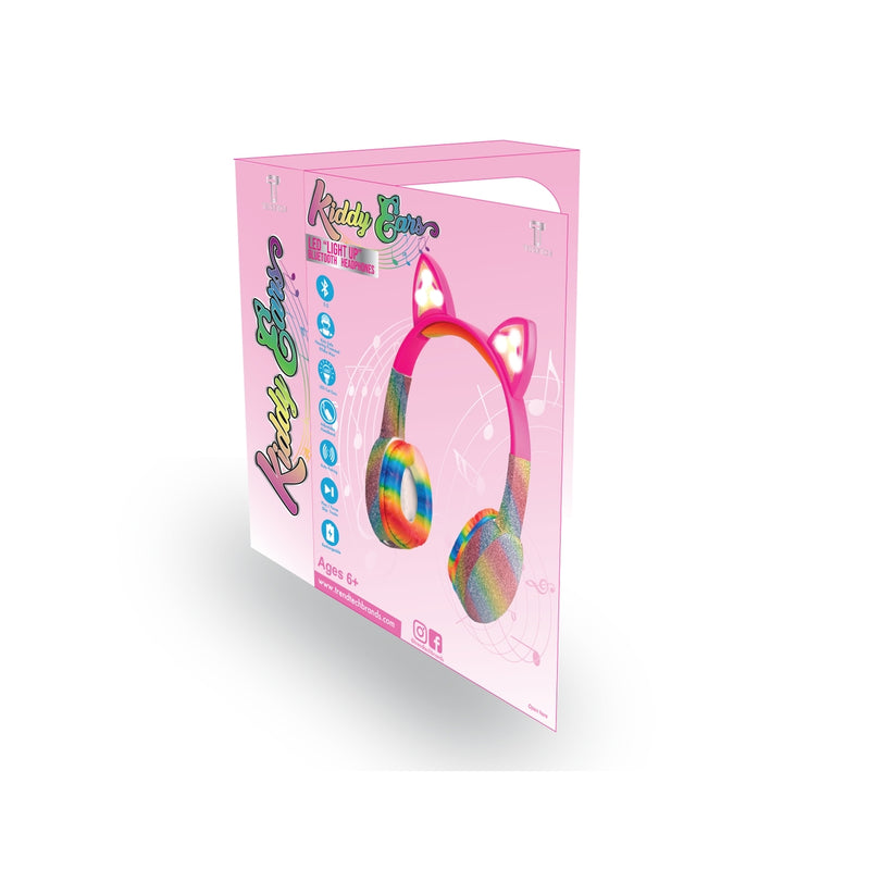 Guys N Gals Trend Tech Kiddy Ears Rainbow Bluetooth Headphones