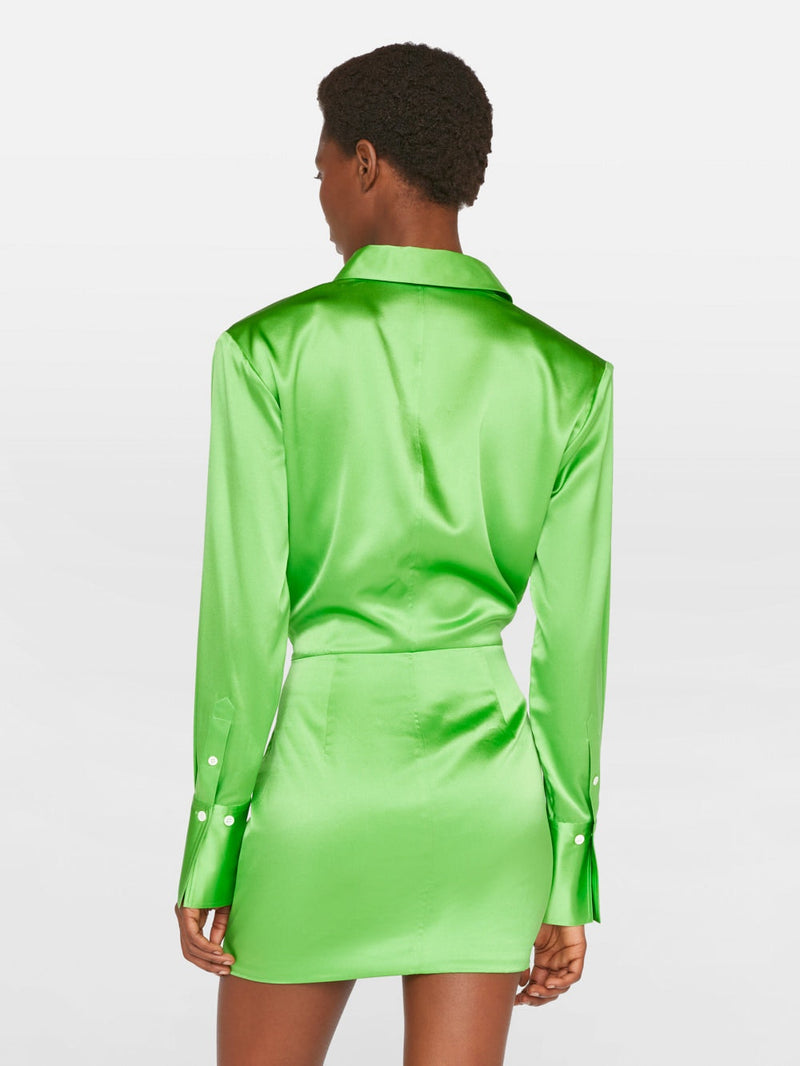 Frame - Women - Bright Peridot Strong Shoulder Mini Dress