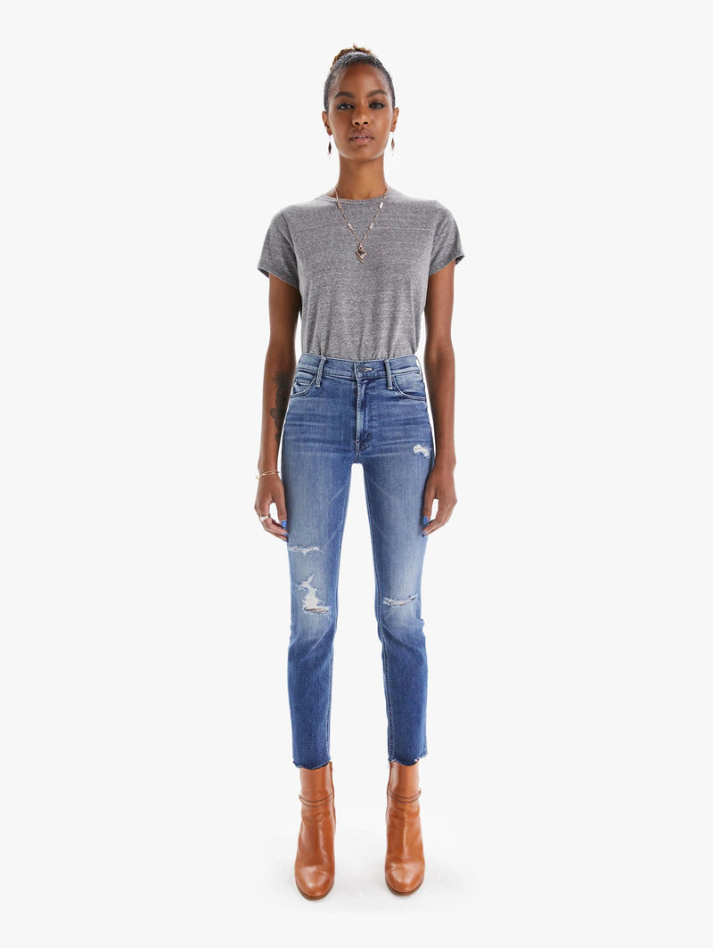MOTHER Denim - Women - Weekend Warrior The Mid Rise Dazzler Ankle Fray