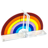Rainbow Lucite Bookends